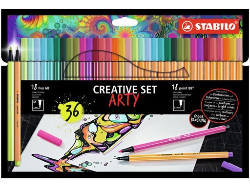 [90236882 1353126] STABILO Arty 36er Etui, Mehrfarbig