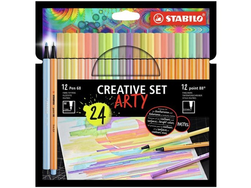 [90236901 1353129] STABILO Pen 68 brush ARTY 24er Etui