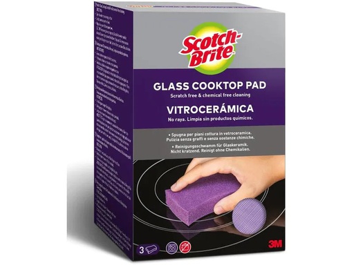 [90236955 1373824] Scotch-Brite Schwamm 3M Scotch-Brite Glaskeramik 3 Stück