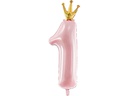 Partydeco Folienballon Number 1 Gold/Rosa