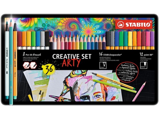 [90237082 1353127] STABILO Aquacolor ARTY 36er Metalletui