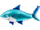 Partydeco Folienballon Shark Blau