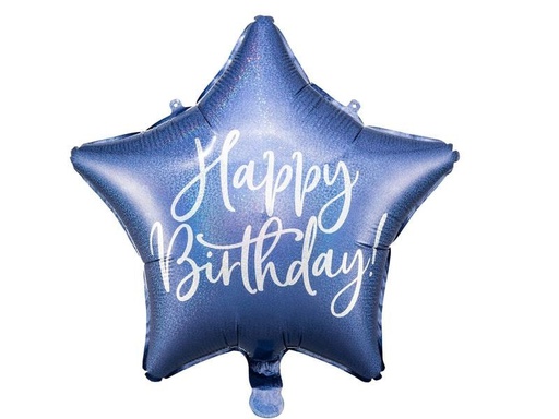 [90237133 1300082] Partydeco Folienballon Happy Birthday Blau