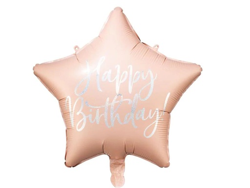[90237143 1300080] Partydeco Folienballon Happy Birthday Rosa
