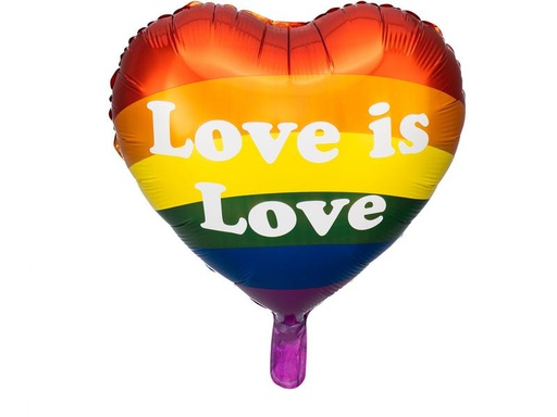 [90237155 1300073] Partydeco Folienballon Love is Love Regenbogen
