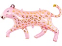 Partydeco Folienballon Leopard Gold/Rosa
