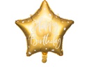 Partydeco Folienballon Happy Birthday Gold