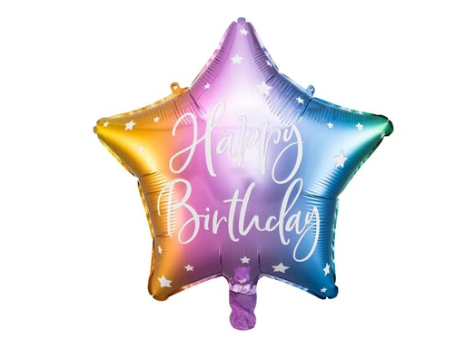 [90237222 1300083] Partydeco Folienballon Happy Birthday Mehrfarbig