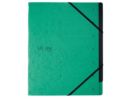 [90237270 1384516] VON Ordnungsmappe mit 6 Fächern, Grün