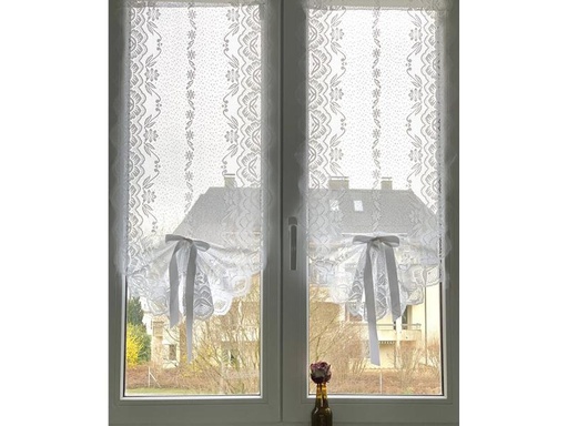 [90237381 1376161] Hubatka Tagvorhang Schwalbenschwanz 45 cm x 120 cm, Weiss