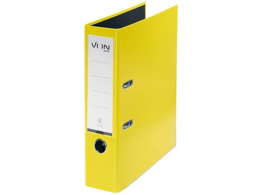 [90237399 1384593] VON Ordner mit PP/Papier, 8 cm, Gelb
