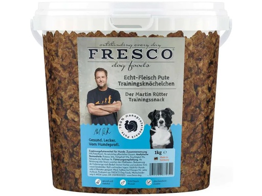 [90237525 1362844] FRESCO Leckerli Martin Rütter Trainingsknöchelchen Pute, 1 kg