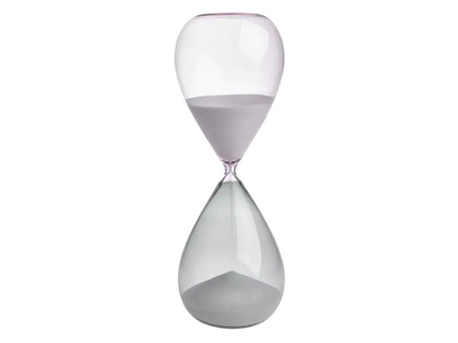 [90237671 1379555] TFA Dostmann Sanduhr 30 cm, Weiss/Grau/Rosa