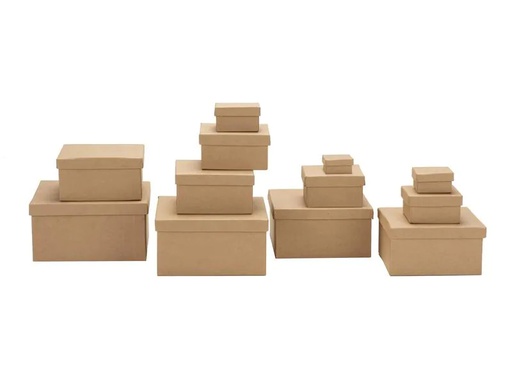 [90237884 1369112] Glorex Papp-Schachtel 12-teilig, eckig