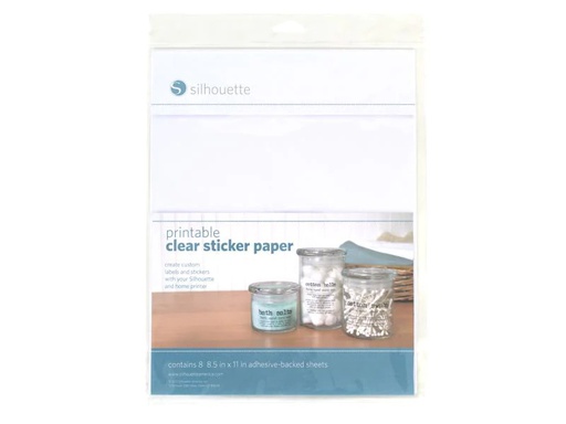 [90040603 270981] Silhouette Stickerpapier Set bedruckbar transparent