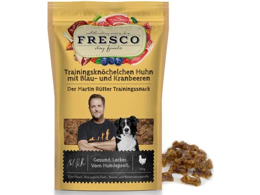 [90238196 1362809] FRESCO Martin Rütter Trainingsknöchelchen Huhn&amp;Blaubeeren, 150 g
