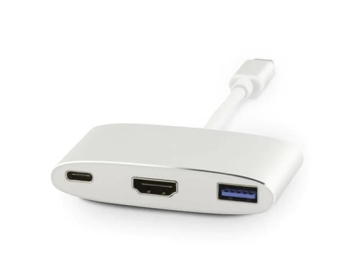 [90040691 477323] LMP Multiadapter USB-C – HDMI, USB 3.0 Silber