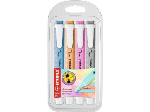 [90238350 1353116] STABILO Swing cool 4er Etui 22 Pastell