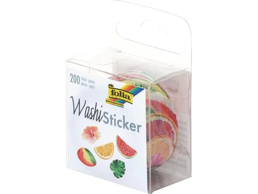 [90040746 982418] Folia Sticker auf Rolle Washi Tropical 200 Sticker