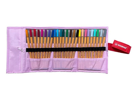 [90238476 1353135] STABILO Point 88 Rollerset 25er Rosa