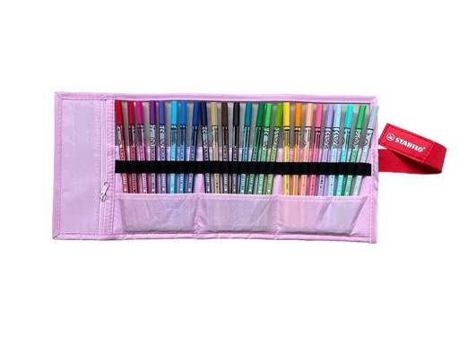 [90238524 1353142] STABILO Pen 68 Rollerset 25er Rosa