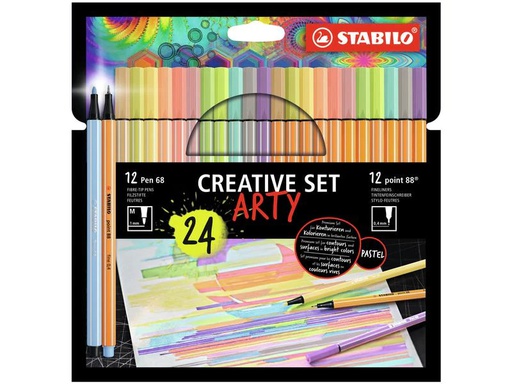 [90238625 1353125] STABILO Fineliner Pen 68/point 88 ARTY 24er Etui