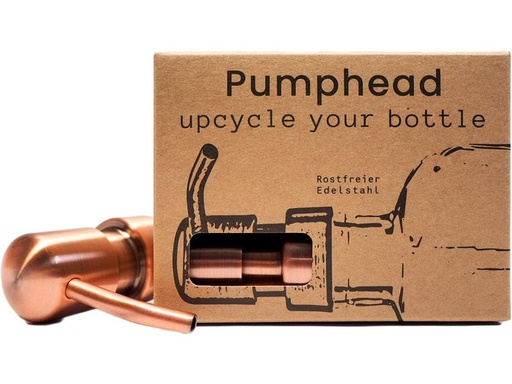 [90238976 1391787] Pumphead Seifenpumpe für Glasgetränkeflaschen Kupfer