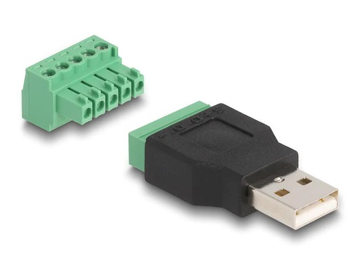 [90239009 1388207] Delock USB 2.0 Adapter USB-A Stecker - Terminalblock