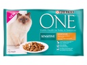 Purina ONE Nassfutter SENSITIVE in Sauce Huhn/Karotten, 4 x 85g
