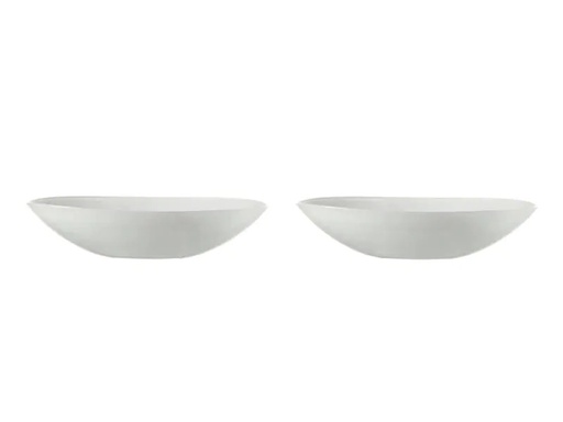 [90040842 558333] Leonardo Schale Albastro 32 x 22 cm, 2 Stück, Weiss