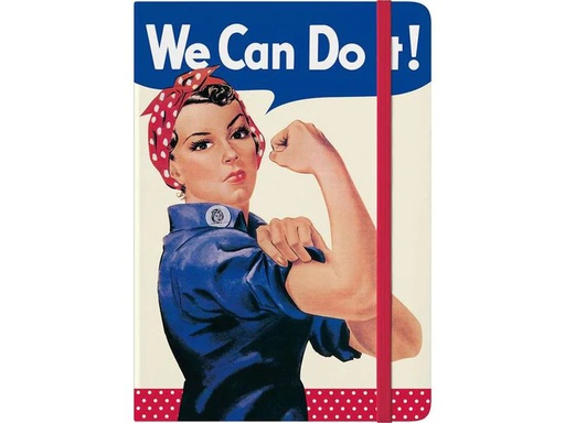 [90239298 1389992] Nostalgic Art Notizbuch We can do it! A5, Dot, Mehrfarbig