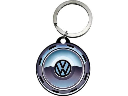 [90239453 1390013] Nostalgic Art Schlüsselanhänger VW Rad Ø 4 cm, 1 Stück, Blau/Lila/Schwarz