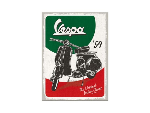 [90239484 1390007] Nostalgic Art Haftmagnet Vespa 1 Stück, Rot/Schwarz/Weiss
