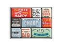 Nostalgic Art Magnet-Set Enjoy Life 1 Stück, Mehrfarbig