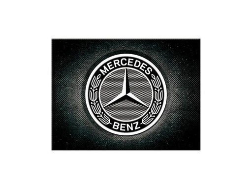 [90239500 1390008] Nostalgic Art Haftmagnet Mercedes Benz Logo 1 Stück, Grau/Schwarz/Weiss