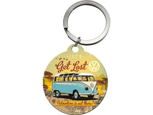 [90239528 1390011] Nostalgic Art Schlüsselanhänger VW Bus Ø 4 cm, 1 Stück, Mehrfarbig