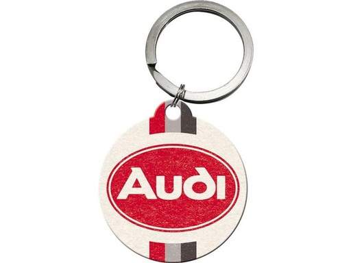 [90239564 1390014] Nostalgic Art Schlüsselanhänger Audi Logo Ø 4 cm, 1 Stück, Mehrfarbig