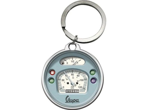 [90239592 1390012] Nostalgic Art Schlüsselanhänger Vespa Tacho Ø 4 cm, 1 Stück, Mehrfarbig