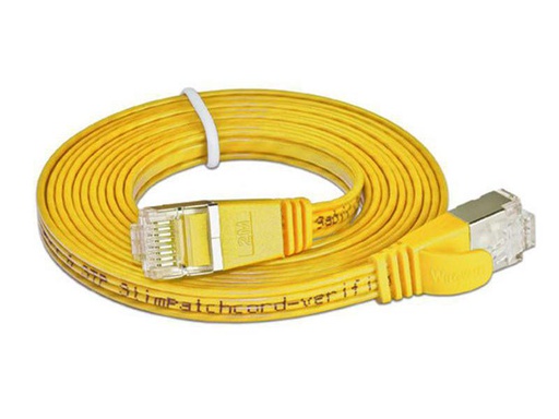 [90041009 413873] SLIM Slimpatchkabel RJ-45 - RJ-45, Cat 6, STP, 0.15 m, Gelb