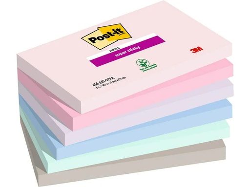 [90239754 1395182] Post-it Notizzettel Super Sticky Soulful Collection, 127 mm x 76 mm