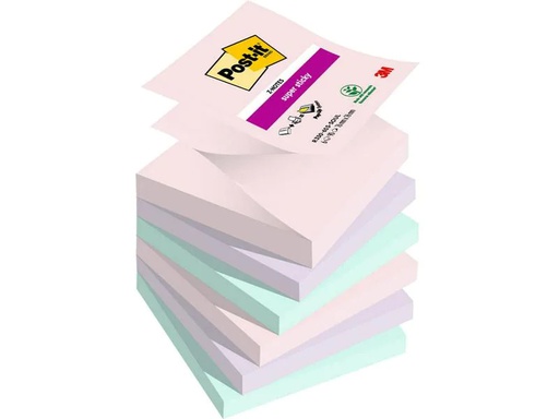 [90239926 1395181] Post-it Notizzettel Super Sticky Soulful Collection, 76 x 76 mm