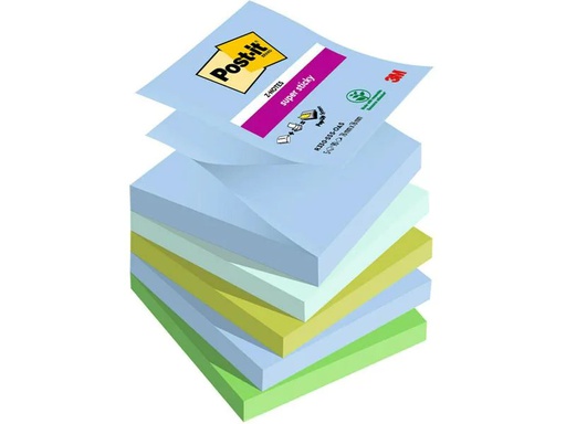[90240038 1395187] Post-it Notizzettel Super Sticky Oasis Collection 76 x 76 mm
