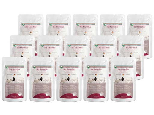 [90240127 1371380] Herrmann's Nassfutter Bio Smoothie mit Gemüse und Obst, 15 x 150g