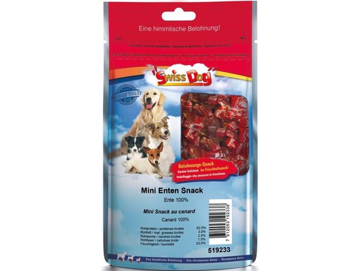 [90240264 1384688] SwissDog Leckerli Mini Enten Snack, 120 g