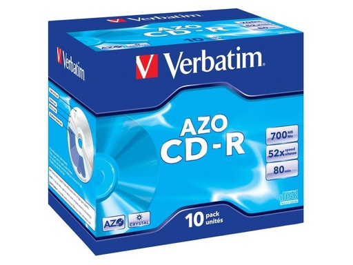 [90041166 38164] Verbatim CD-R AZO 0.7 GB, Jewelcase (10 Stück)