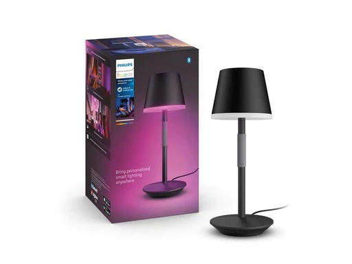 [90240426 1397718] Philips Hue White &amp; Col. Amb. Go Tragbare Tischleuchte schwarz 370 lm