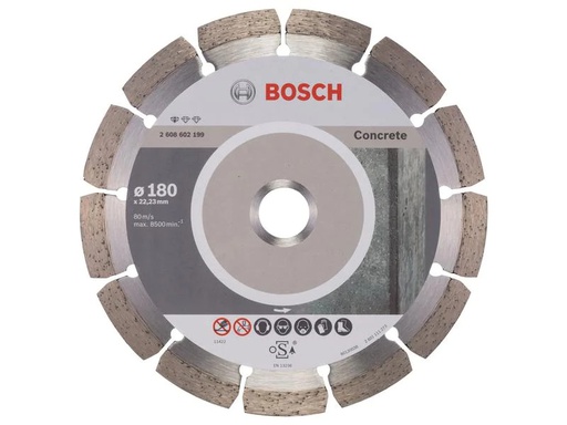 [90240606 1338404] Bosch Professional Diamanttrennscheibe Standard for Concrete, 180 x 2 x 10 mm