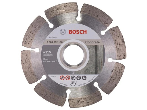 [90240619 1338401] Bosch Professional Diamanttrennscheibe Standard for Concrete, 115 x 1.6 x 10 mm
