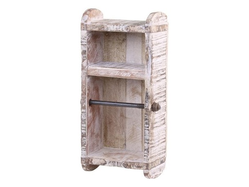 [90240718 1335101] Chic Antique Toilettenpapierhalterung in Backsteinform Weiss