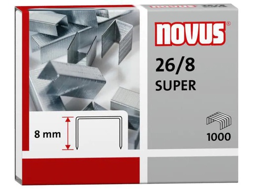 [90041394 914635] Novus Heftklammer 26/8 Super 1000 Stück